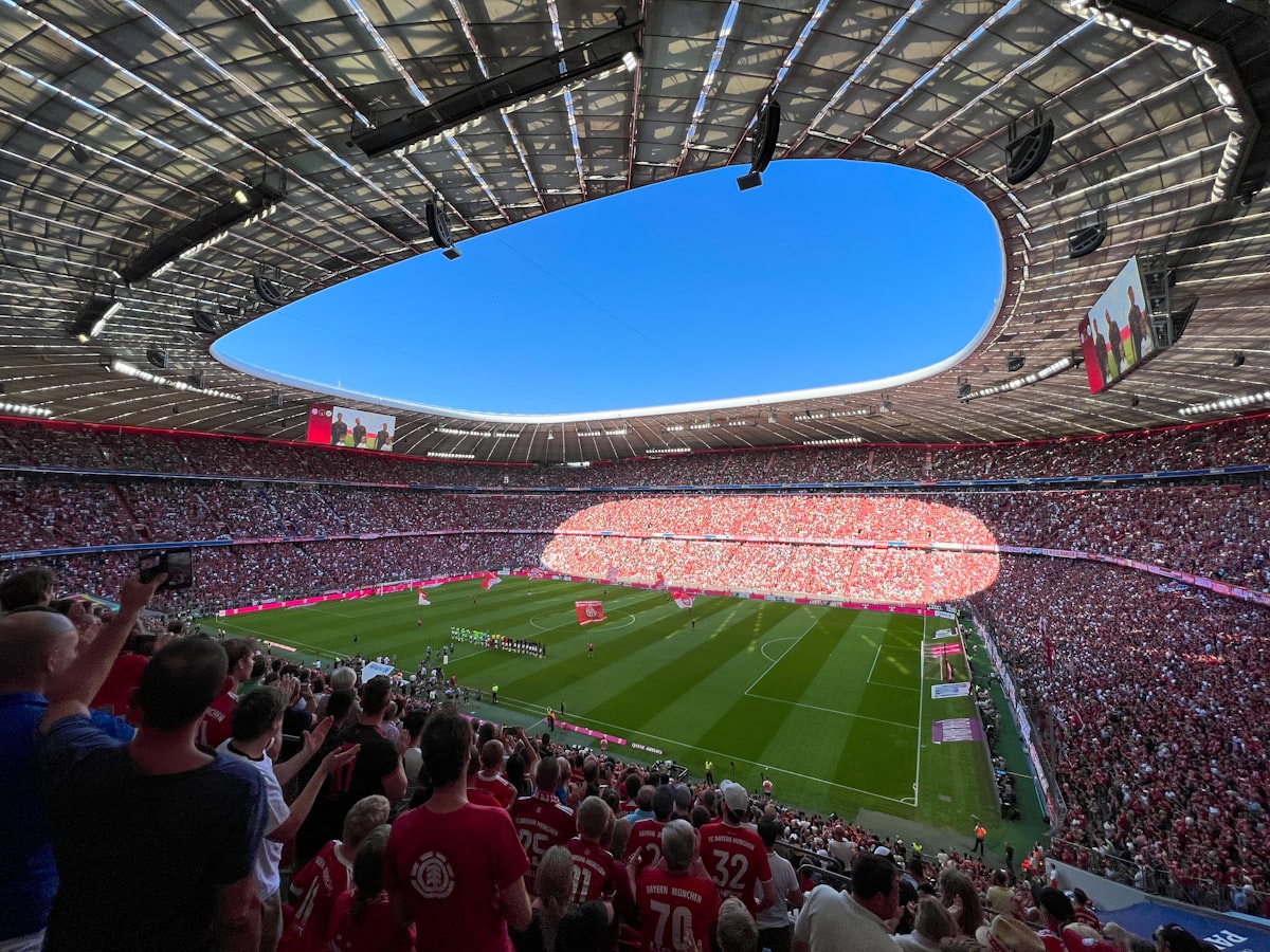 Allianz Arena Munich packed with football fans — Germany World Cup 2026 stadium